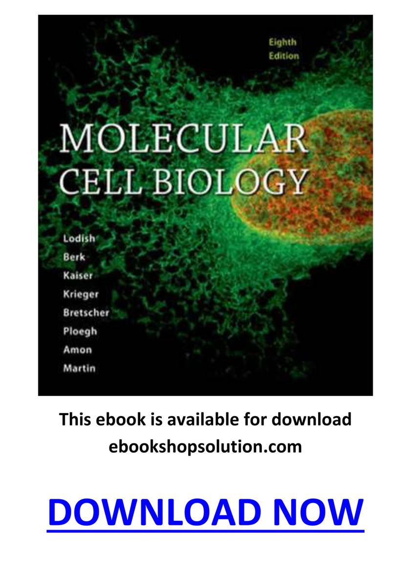 Molecular Cell Biology 8th Edition PDF - Page 1