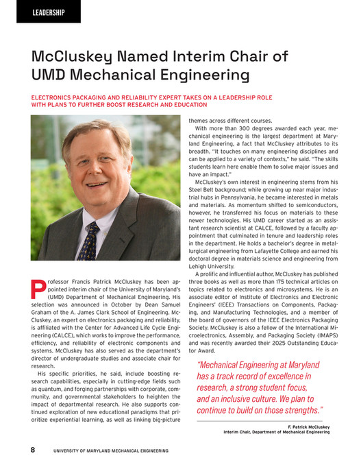 Sam Renz Umd University of Maryland - 2025-METRICS magazine - Page 12-13