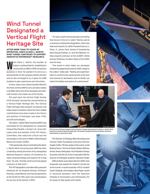 Sam Renz Umd University of Maryland - AeroContact magazine 2026 - Page 12-13