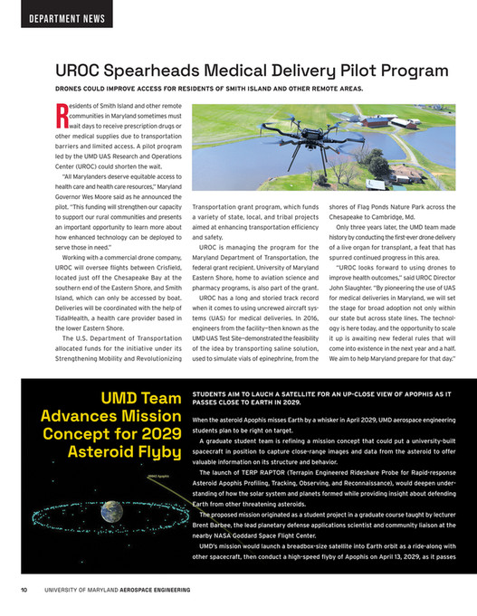 Uas Program Magazine University of Maryland - AeroContact magazine 2026 - Page 12-13