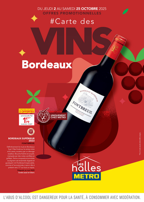 Carte des vins Bordeaux