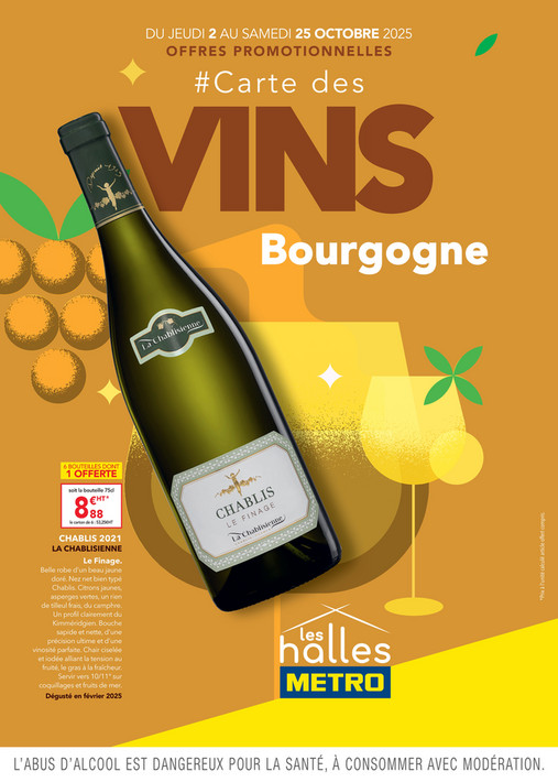 Carte des vins Bourgogne