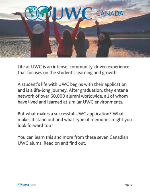 Pearson College UWC - Tips For A Successful UWC Application - Page 2 ...