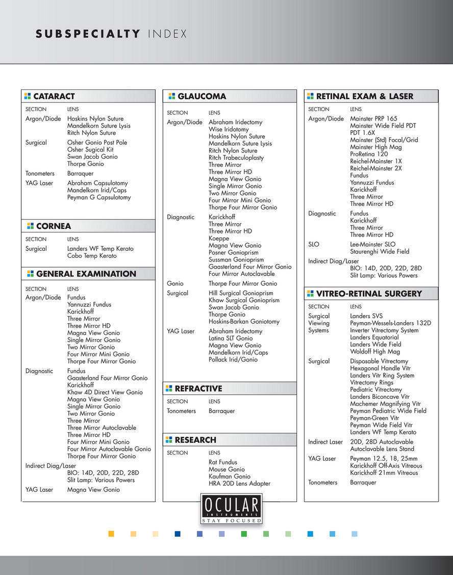 My publications - OCULAR Instruments Catalog - Page 6-7