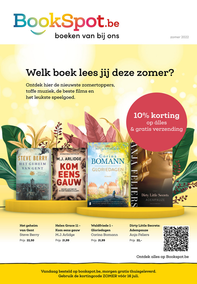 Bookspot.be folder van 09/06/2022 tot 16/07/2022 - Zomerfolder