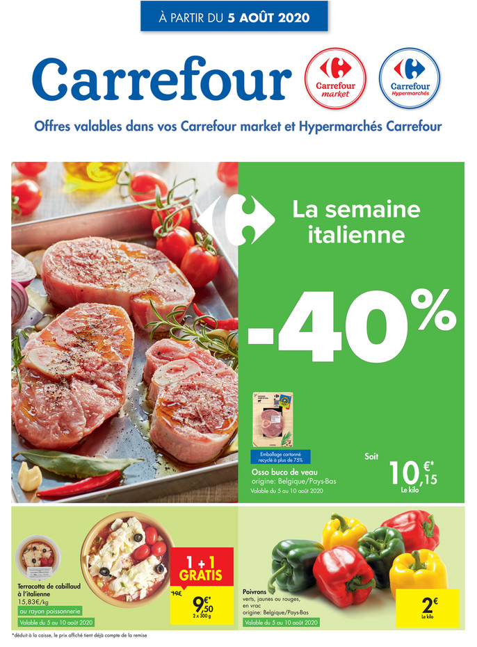Folder Carrefour du 05/08/2020 au 10/08/2020 - Promotions de la semaine 32