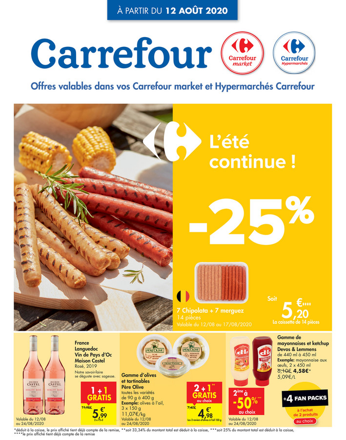 Folder Carrefour du 12/08/2020 au 17/08/2020 - Promotions de la semaine 33a