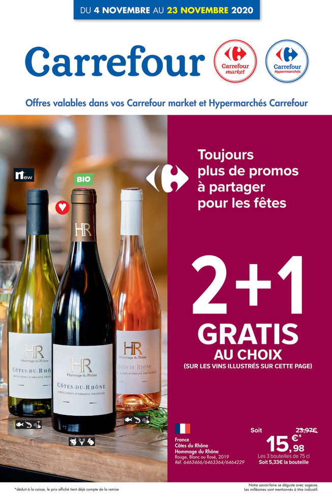 Folder Carrefour du 04/11/2020 au 23/11/2020 - Promotions de la semaine 45a