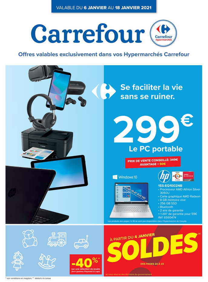 Folder Carrefour du 06/01/2021 au 18/01/2021 - promotion de la semaine 1 non-food