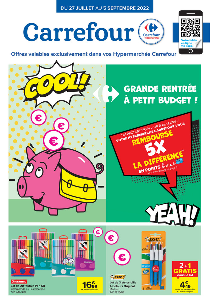 Folder Carrefour du 27/07/2022 au 05/09/2022 - Weekpromoties 30 bis