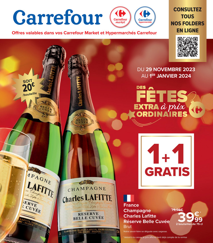 Folder Carrefour du 29/11/2023 au 01/01/2024 - Promotion de la semaine 48 bis 