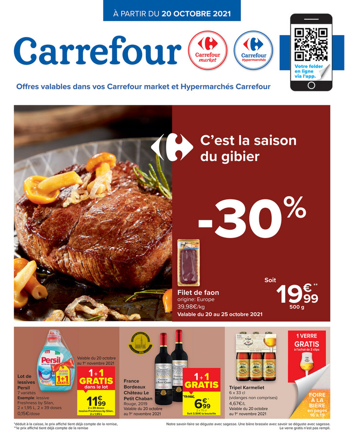 Folder Carrefour Market  du 20/10/2021 au 25/10/2021 - Promotions de la semaine 42