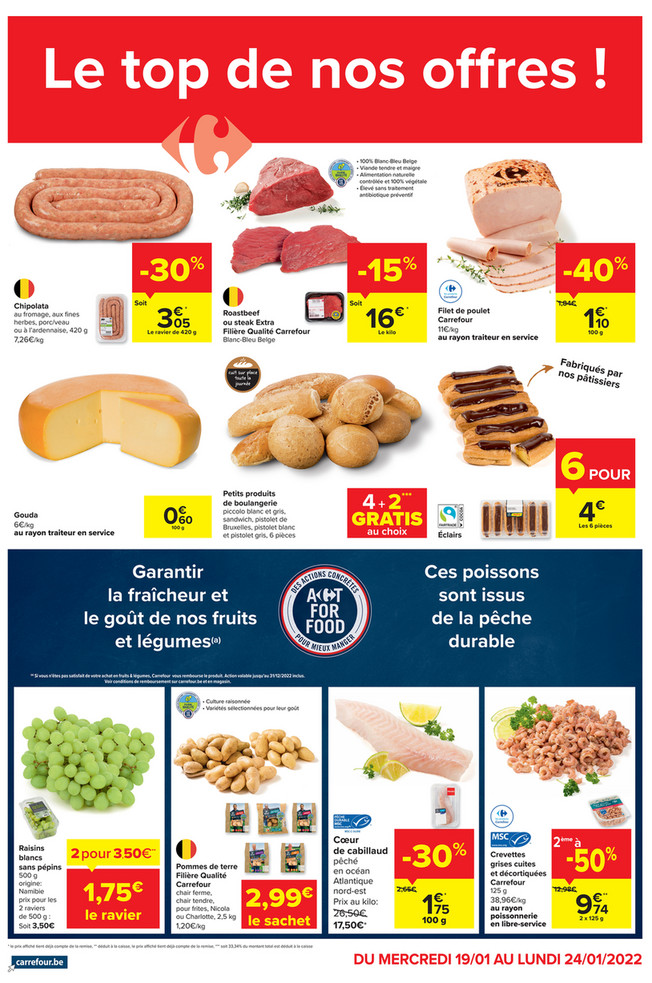 Folder Carrefour Market  du 19/01/2022 au 24/01/2022 - Promotions de la semaine 3 affiche
