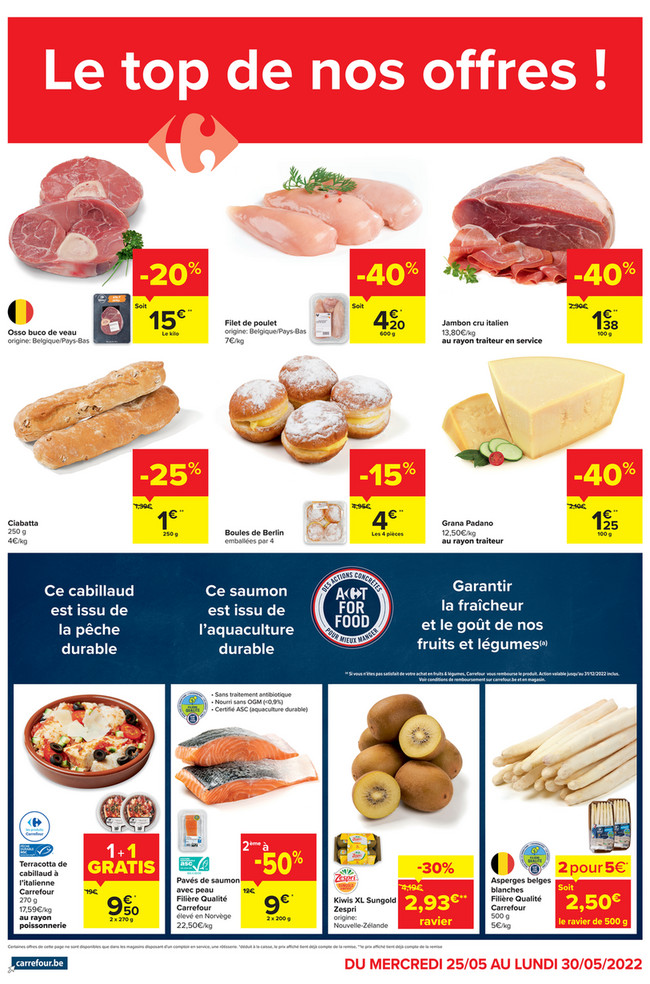 Folder Carrefour Market  du 25/05/2022 au 30/05/2022 - Promotions de la semaine 21