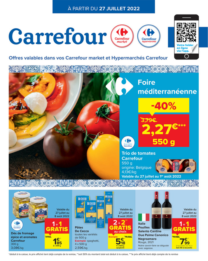 Folder Carrefour Market  du 27/07/2022 au 08/08/2022 - Promotions de la semaine 30