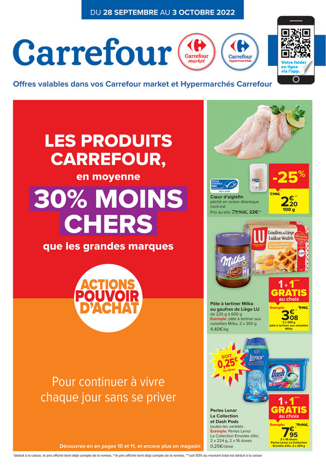 Folder Carrefour Market  du 28/09/2022 au 03/10/2022 - Promotions de la semaine 39