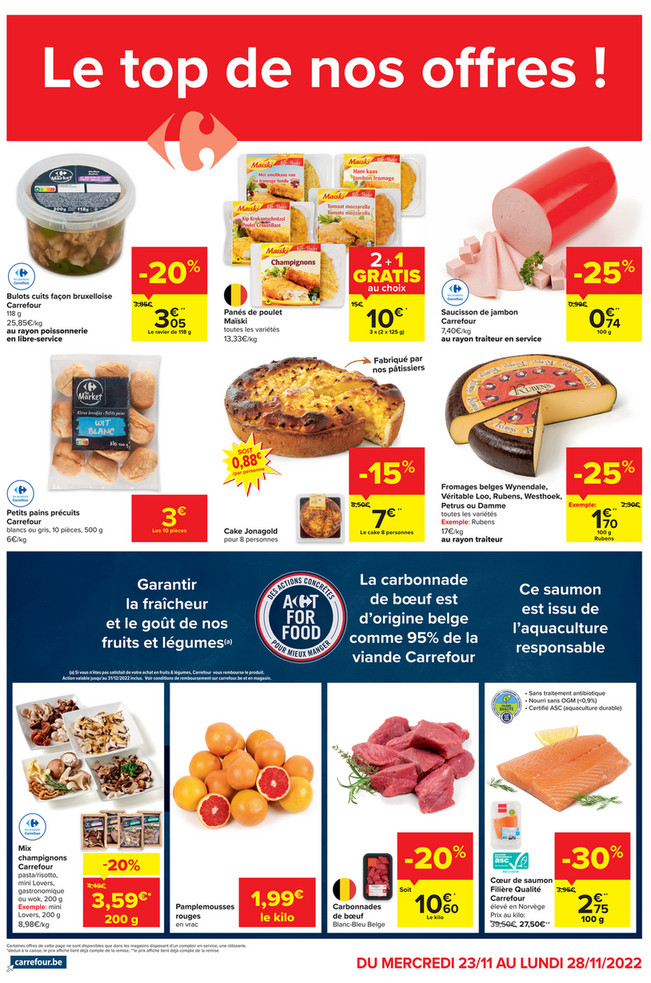 Folder Carrefour Market  du 23/11/2022 au 28/11/2022 - Promotions de la semaine 46 affiche