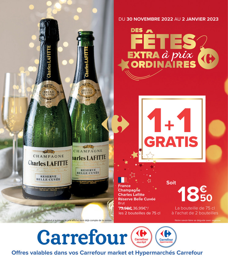 Folder Carrefour Market  du 30/11/2022 au 02/01/2023 - Promotions de la semaine 46 bis