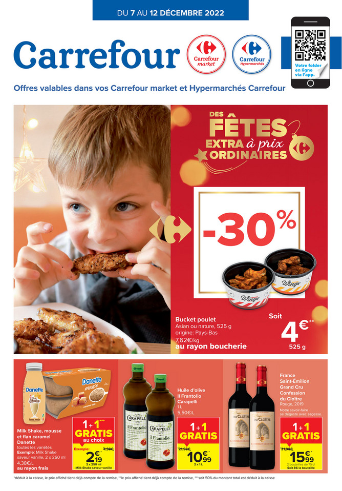 Folder Carrefour Market  du 07/12/2022 au 12/12/2022 - Promotions de la semaine 48