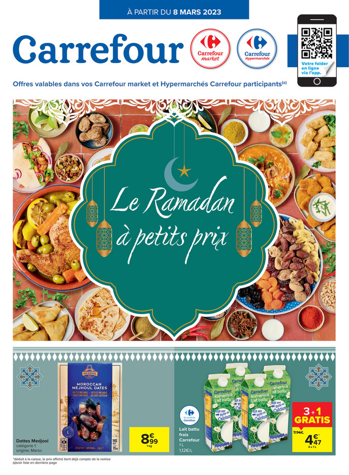 Folder Carrefour Market  du 08/03/2023 au 27/03/2023 - Promotion Ramadan 