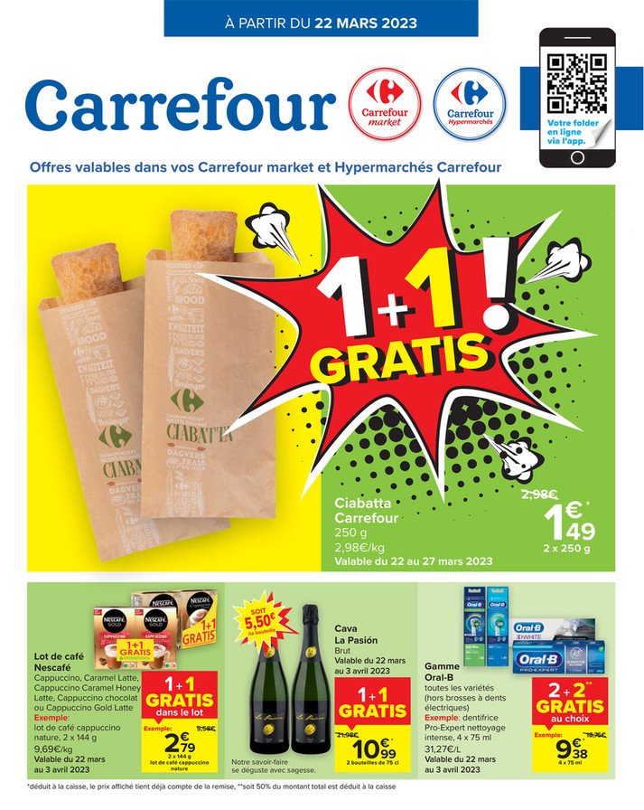 Folder Carrefour Market  du 22/03/2023 au 03/04/2023 - Promotion de la semaine 12
