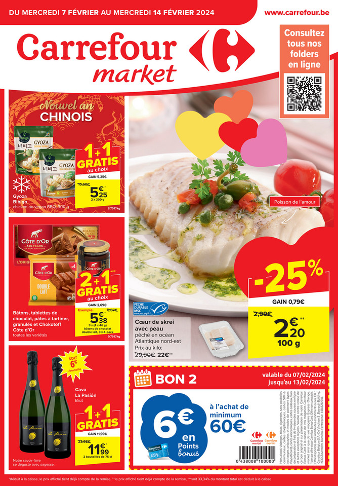 Folder Carrefour Market  du 07/02/2024 au 14/02/2024 - Promotion de la semaine 06