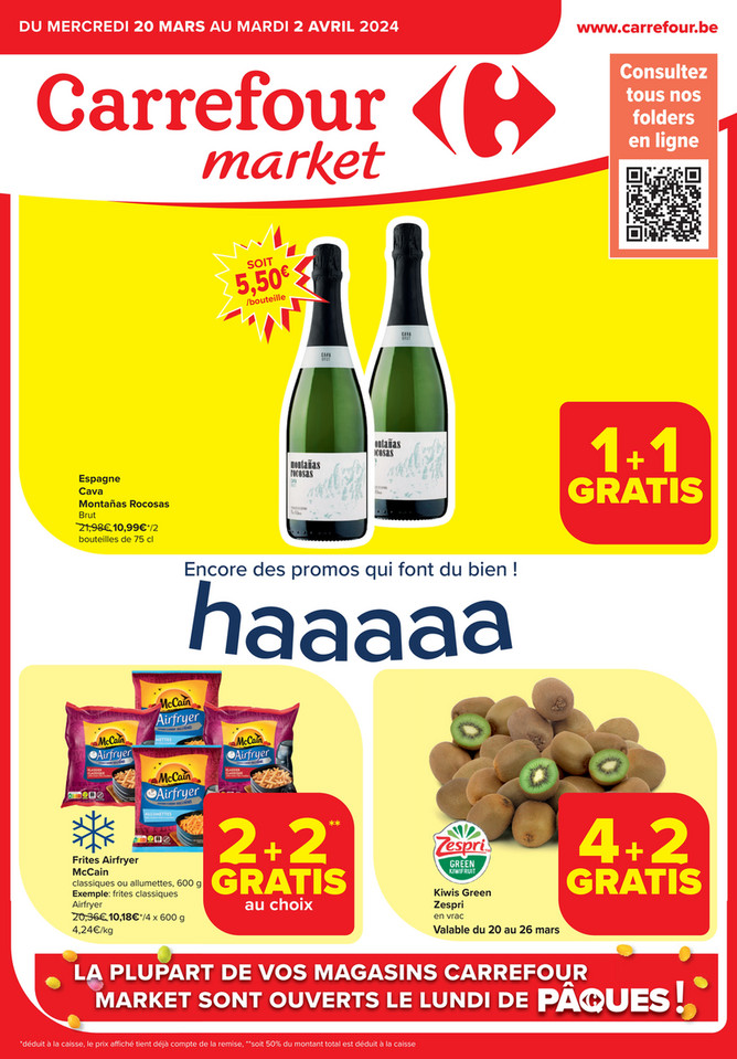 Folder Carrefour Market  du 20/03/2024 au 02/04/2024 - Promotion de la semaine 12