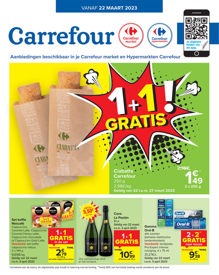 Carrefour Market folder van 22/03/2023 tot 03/04/2023 - weekpromoties 12