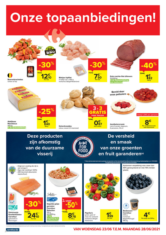 Carrefour Market folder van 23/06/2021 tot 28/06/2021 - Weekpromoties 25
