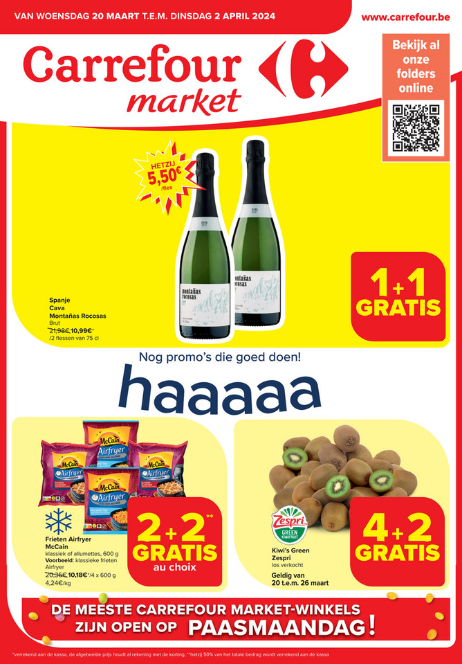 Carrefour Market folder van 20/03/2024 tot 02/04/2024 - Weekpromoties 12 