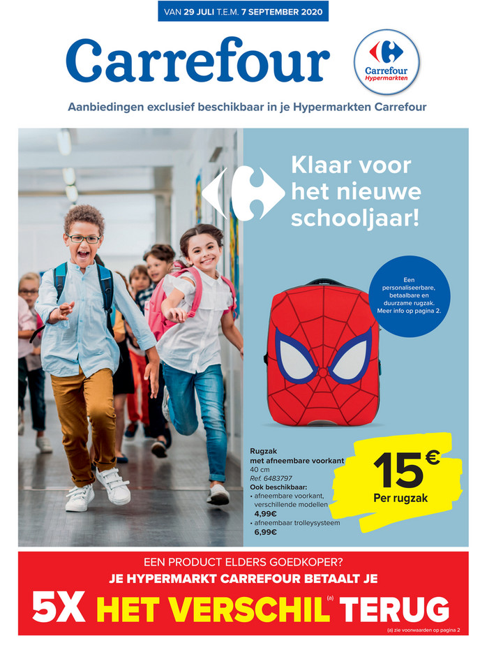 Carrefour folder van 31/07/2020 tot 07/09/2020 - Back to School NL