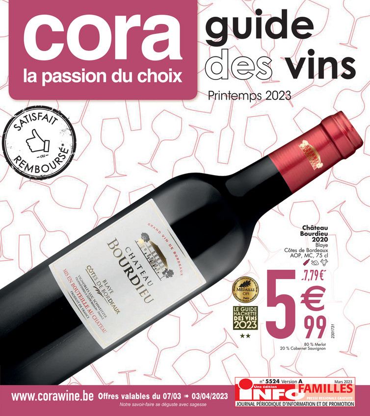 Folder Cora du 07/03/2023 au 03/04/2023 - Promotion vin
