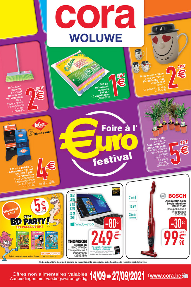Folder Cora du 17/09/2021 au 27/09/2021 - Promotions de la semaine 37 euro WOL