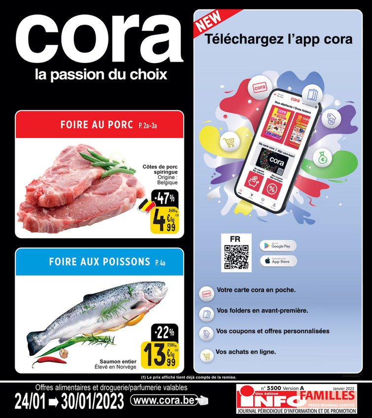 Folder Cora du 24/01/2023 au 30/01/2023 - Promotion de la semaine 04 alim 