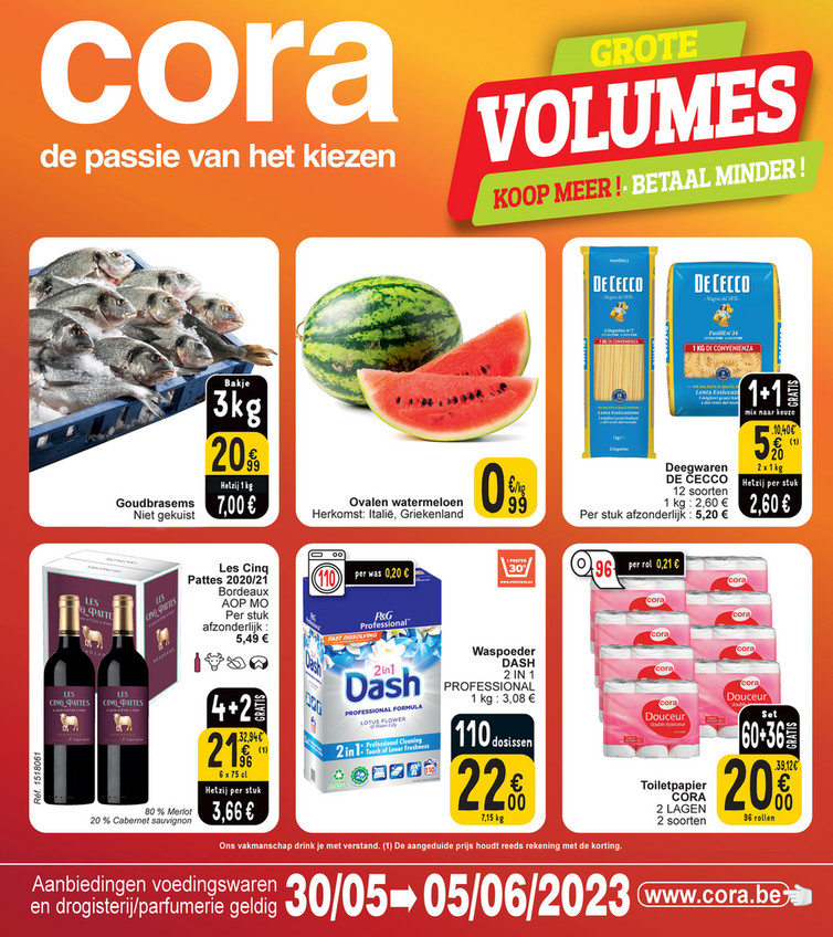 Cora folder van 30/05/2023 tot 05/06/2023 - Coro promoties alimentaire 