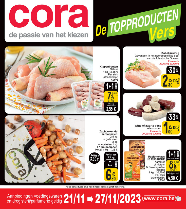 Cora folder van 21/11/2023 tot 27/11/2023 - Weekpromoties 47 alimentaire