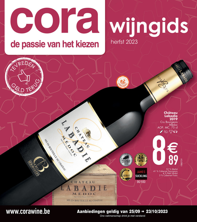 Cora folder van 25/09/2023 tot 23/10/2023 - Wijnpromoties Cora