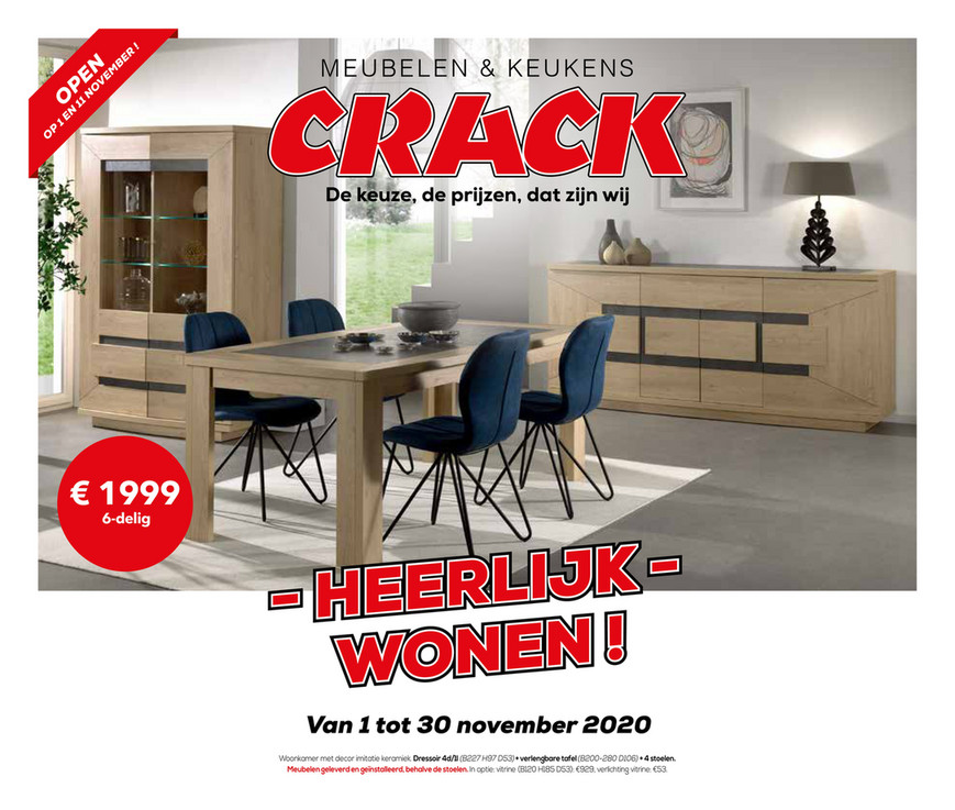 Meubelen en keukens Crack folder van 01/11/2020 tot 30/11/2020 - Maandpromoties november