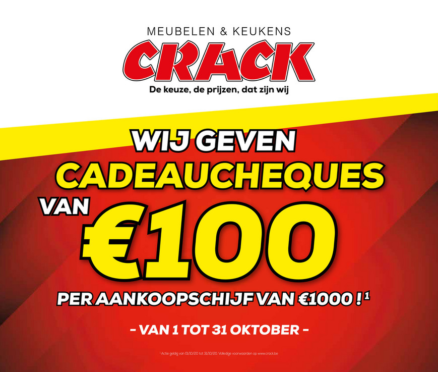 Meubelen en keukens Crack folder van 01/10/2020 tot 31/10/2020 - Maandpromoties oktober