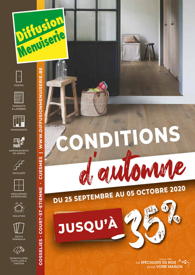 Folder Diffusion Menuiserie du 25/09/2020 au 05/10/2020 - Promotions d'automne