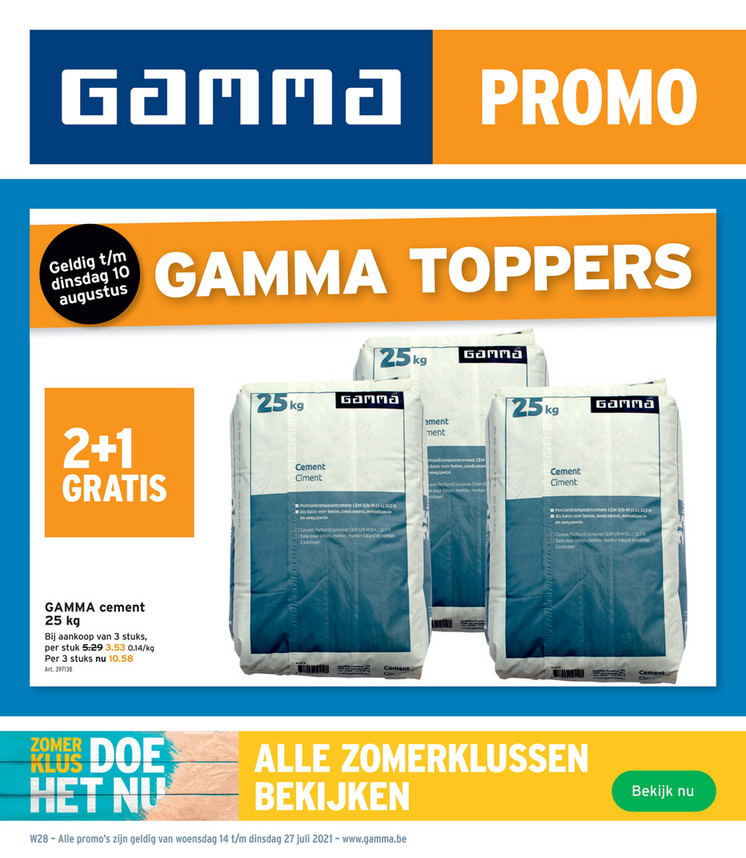 Gamma folder van 14/07/2021 tot 27/07/2021 - Weekpromoties 29