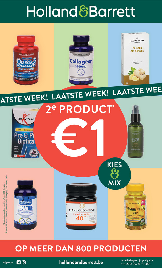 Holland & Barrett folder van 21/11/2021 tot 28/11/2021 - Weekpromoties 47