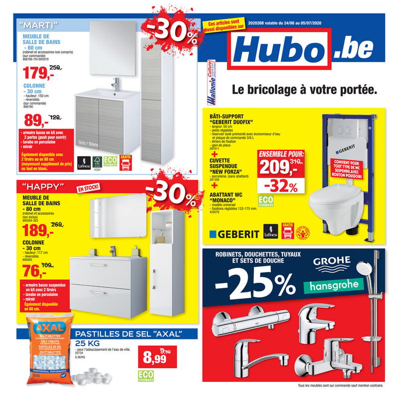 Folder Hubo du 24/06/2020 au 05/07/2020 - Promotions de la semaine 27a
