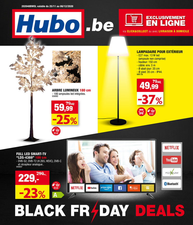 Folder Hubo du 25/11/2020 au 06/12/2020 - Promotions de la semaine 48