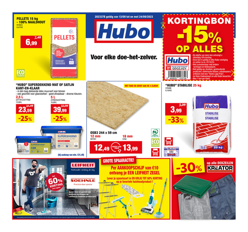 Hubo folder van 10/09/2023 tot 24/09/2023 - 202337_NL