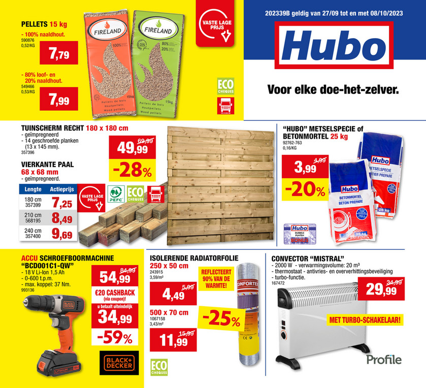 Hubo folder van 27/09/2023 tot 08/10/2023 - 202339_nl
