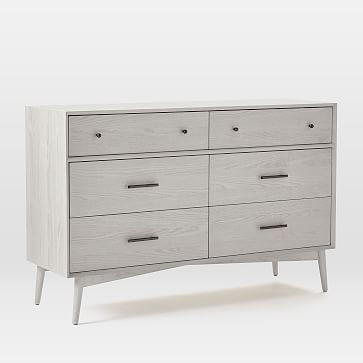 west elm - March 2019 - Mid-Century (56") 6-Drawer Dresser, Pebble west elm - March 2019 - Mid-Century (56") 6-Drawer Dresser, Pebble
