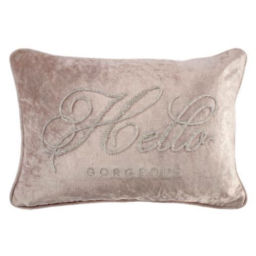 hello gorgeous grey pillow