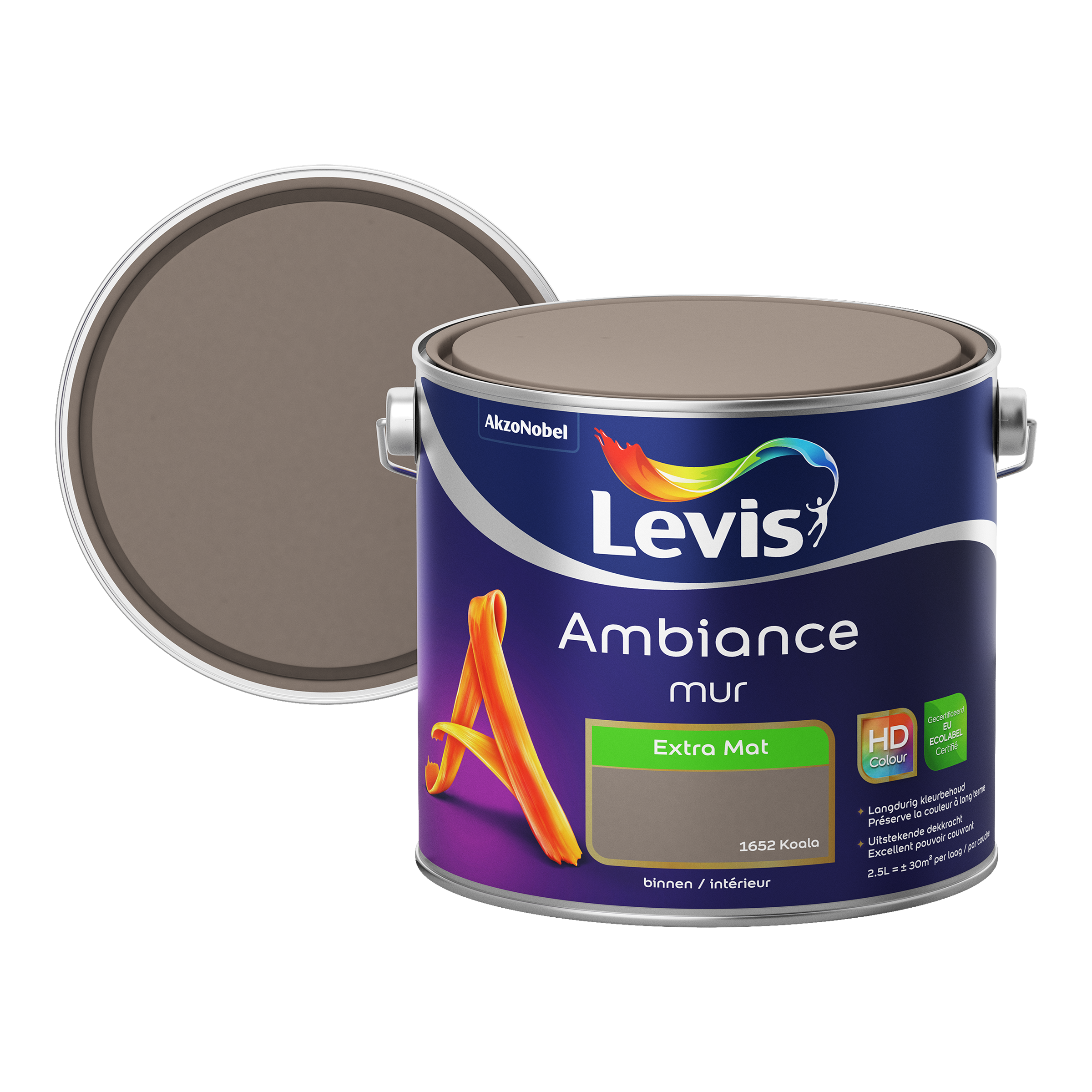 Peinture murale Levis Ambiance Mur koala extra mat 2,5L