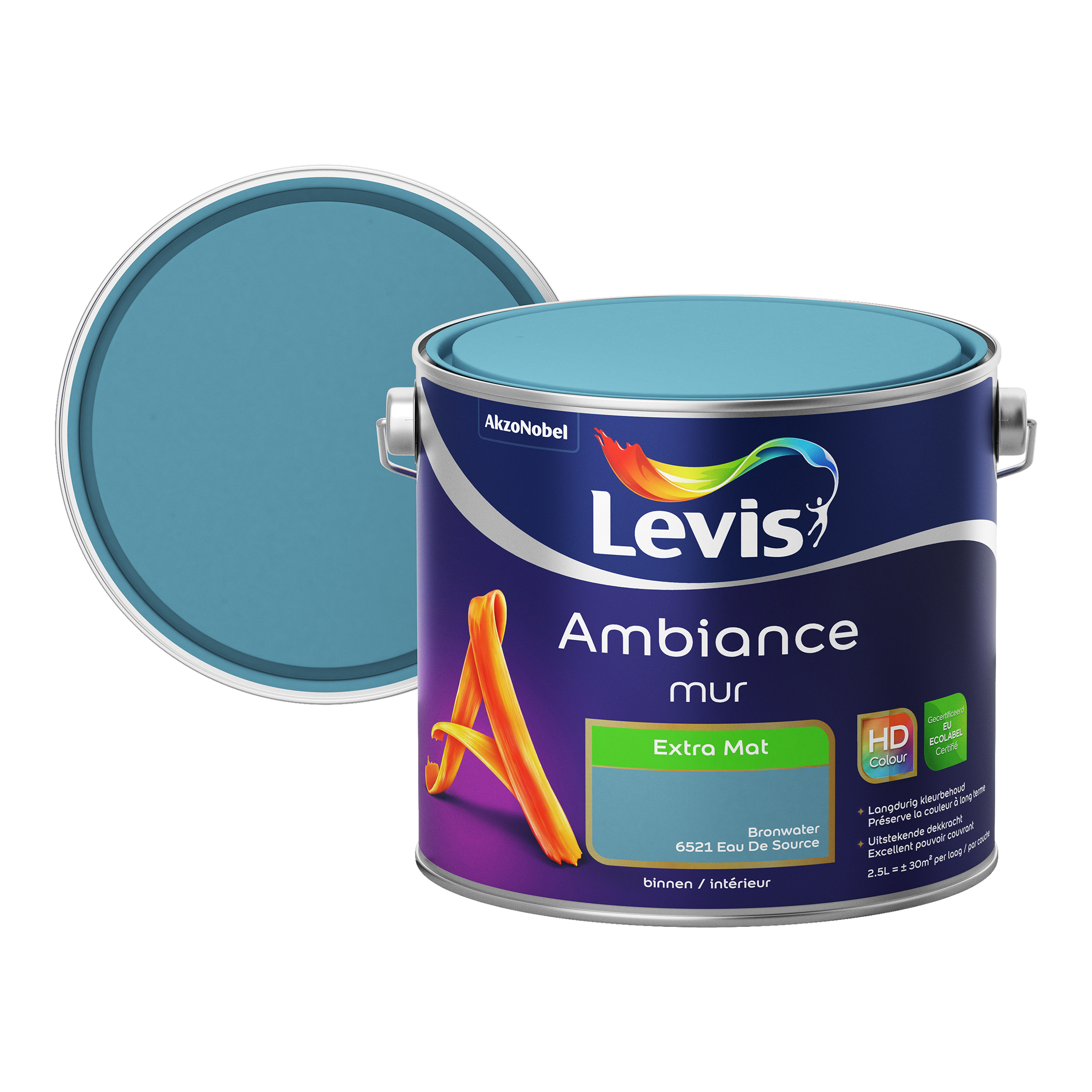 Peinture murale Levis Ambiance Mur eau de source extra mat 2,5L